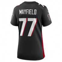 A.Falcons #77 Jalen Mayfield Black Game Jersey Stitched American Football Jerseys