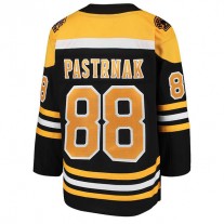 B.Bruins #88 David Pastrnak Home Premier Player Jersey Black Stitched American Hockey Jerseys