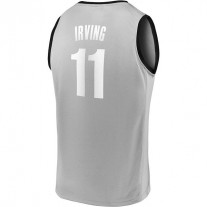 B.Nets #11 Kyrie Irving Fanatics Branded 2019 Fast Break Player Movement Jersey Statement Edition Charcoal Stitched American Basketball Jersey