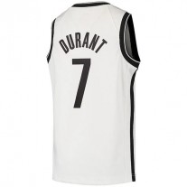 B.Nets #7 Kevin Durant 2020-21 Swingman Jersey Association Edition White Stitched American Basketball Jersey