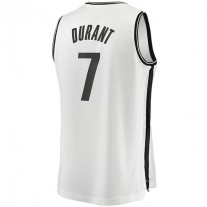 B.Nets #7 Kevin Durant Fanatics Branded 2020-21 Fast Break Player Jersey White Association Edition Stitched American Basketball Jersey