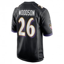 B.Ravens #26 Rod Woodson Black Retired Player Jersey Stitched American Football Jerseys
