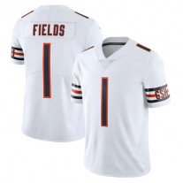 C.Bears #1 Justin Fields White Vapor Limited Jersey Stitched American Football Jerseys