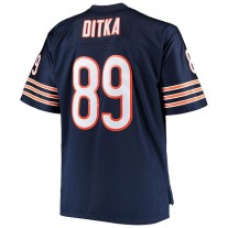 C.Bears #89 Mike Ditka Mitchell & Ness Navy Big & Tall 1966 Retired Player Replica Jersey Stitched American Football Jerseys
