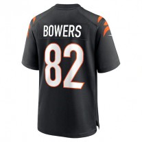 C.Bengals #82 Nick Bowers Black Game Player Jersey Stitched American Football Jerseys