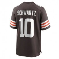 C.Browns #10 Anthony Schwartz Brown Game Jersey Stitched American Football Jerseys