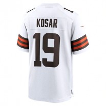 C.Browns #19 Bernie Kosar White Retired Player Game Jersey Stitched American Football Jerseys