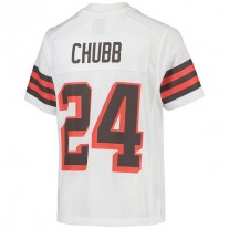 C.Browns #24 Nick Chubb White 1946 Collection Alternate Game Jersey Stitched American Football Jerseys