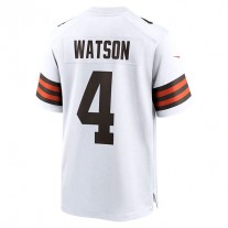C.Browns #4 Deshaun Watson White Game Jersey Stitched American Football Jerseys