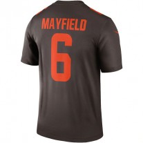 C.Browns #6 Baker Mayfield Brown Alternate Legend Jersey Stitched American Football Jerseys