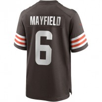 C.Browns #6 Baker Mayfield Brown Game Player Jersey Stitched American Football Jerseys