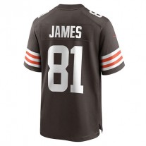 C.Browns #81 Jesse James Brown Game Player Jersey Stitched American Football Jerseys