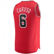C.Bulls #6 Alex Caruso Fanatics Branded 2021-22 Fast Break Replica Jersey Icon Edition Red Stitched American Basketball Jersey