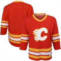 C.Flames Home Replica Blank Jersey Red Stitched American Hockey Jerseys