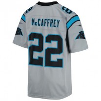C.Panthers #22 Christian McCaffrey Silver Inverted Team Game Jersey Stitched American Football Jerseys