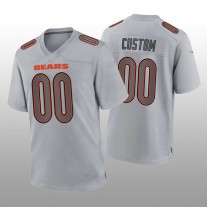 Custom C.Bears Custom Gray Atmosphere Game Jersey Stitched American Football Jerseys