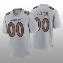 Custom D.Broncos Gray Atmosphere Game Jersey Stitched American Football Jerseys