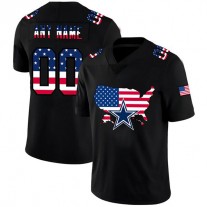 Custom D.Cowboys Football Black Limited Fashion Flag Stitched Jersey Football Jerseys