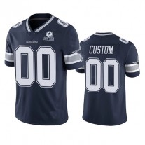 Custom D.Cowboys Navy 60th Anniversary Vapor Limited Jersey Stitched Jersey Football Jerseys