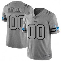 Custom D.Lions 2019 Gray Gridiron Gray Vapor Untouchable Limited Jersey Stitched American Football Jerseys
