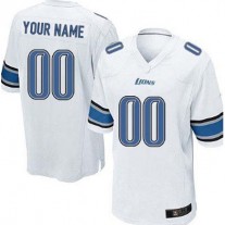 Custom D.Lions White Game Jersey Stitched American Football Jerseys
