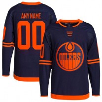 Custom E.Oilers Alternate Primegreen Authentic Pro Jersey Navy Stitched American Hockey Jerseys