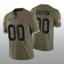 Custom Football Jerseys A.Cardinals Stitched Olive 2022 Salute To Service Limited Jersey