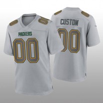 Custom GB.Packers Gray Atmosphere Game Jersey Stitched American Football Jerseys