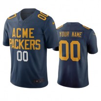 Custom GB.Packers Navy Vapor Limited City Edition Jersey Stitched American Football Jerseys