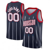 Custom H.Rockets Unisex 2022-23 Swingman Jersey City Edition Navy Stitched Basketball Jersey