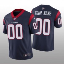 Custom H.Texans Navy Vapor Limited 100th Season Jersey Stitched American Football Jerseys