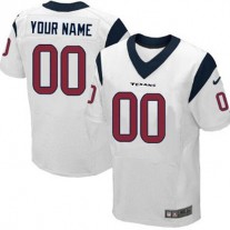 Custom H.Texans White Elite Jersey Stitched American Football Jerseys