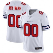 Custom H.Texans White Team Logo Vapor Limited Jersey Stitched American Football Jerseys