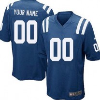Custom IN.Colts Blue Game Jersey Stitched American Football Jerseys