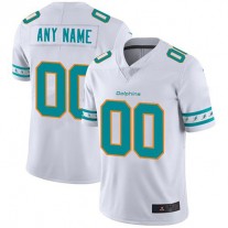 Custom M.Dolphins White Team Logo Vapor Limited Jersey American Stitched Football Jerseys
