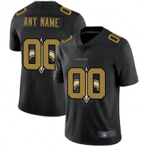 Custom NO.Saints Team Logo Dual Overlap Limited Jersey Black American Jerseys Stitched Jersey Football Jerseys