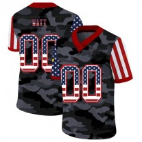 Custom NY.Giants Team 32 and Number and Name 2020 Camo Salute to Service Limited Jersey Stitched American Football Jerseys