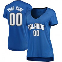 Custom O.Magic Fanatics Branded Women's Fast Break Jersey Blue Icon Edition Stitched Basketball Jersey