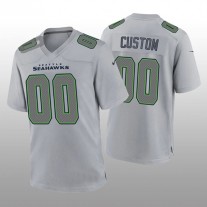 Custom S.Seahawks Gray Atmosphere Game Jersey American Jerseys Stitched Football Jerseys