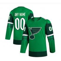 Custom St.Louis Blues 2023 St. Patrick's Day Primegreen Authentic Jersey - Kelly Green Stitched American Hockey Jerseys