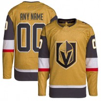 Custom V.Golden Knights Home Authentic Primegreen Jersey Gold Stitched American Hockey Jerseys