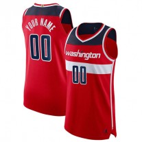 Custom W.Wizards Diamond Swingman Authentic Jersey Red Icon Edition Stitched Basketball Jersey