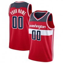 Custom W.Wizards Swingman Jersey Red Icon Edition Stitched Basketball Jersey