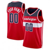 Custom W.Wizards Unisex Swingman Jersey Red Icon Edition Stitched Basketball Jersey