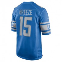 D.Lions #15 Brady Breeze Blue Player Game Jersey Stitched American Football Jerseys