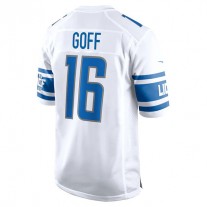D.Lions #16 Jared Goff White Team Game Jersey Stitched American Football Jerseys
