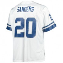 D.Lions #20 Barry Sanders Mitchell & Ness White Big & Tall 1996 Retired Player Replica Jersey Stitched American Football Jerseys