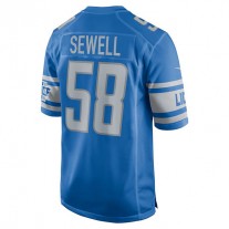 D.Lions #58 Penei Sewell Blue Game Jersey Stitched American Football Jerseys