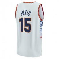 D.Nuggets #15 Nikola Jokic Fanatics Branded 2022-23 Fastbreak Jersey City Edition White Stitched American Basketball Jersey