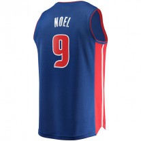 D.Pistons #9 Nerlens Noel Fanatics Branded Fast Break Replica Jersey Icon Edition Blue Stitched American Basketball Jersey